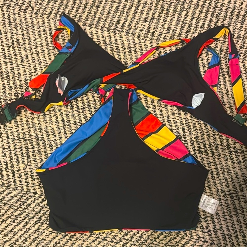 Lazy Oaf Striped Wrap Bikini Set - Picture 2 of 8